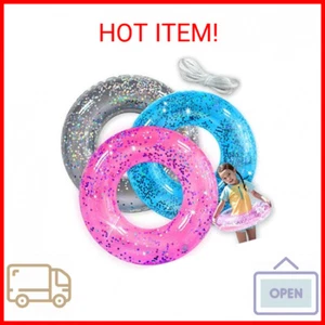 Pool Floats Kids 3 Pack, Inflatable Swim Rings for Kids Pool Tubes Toys, Pool Fl - Picture 1 of 2