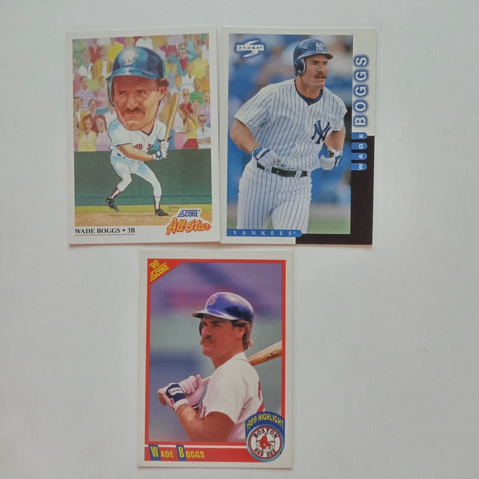 Wade Boggs 1998 Score #221, 1991 Score #393, 1990 Score #704 - Image 1 of 1