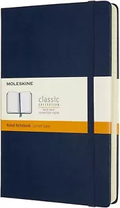 Moleskine Classic Expanded Notebook Hard Cover Large Ruled Blue 400 Pages - Picture 1 of 4