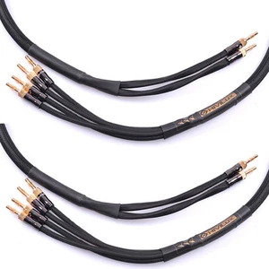HiViLux 2,5m Paar HiFi OFC Bi-Wiring Lautsprecherkabel/Boxen/Lautsprecher-Kabel - Bild 1 von 5
