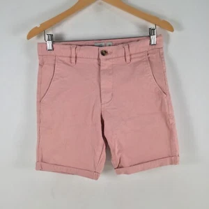 The academy brand mens chino shorts size 28 pink cotton zip fly 100536 - Picture 1 of 10