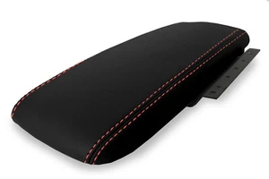 Fits 2003-2011 Ford Crown Victoria PVC Console Lid Armrest Cover Red Stitch - Picture 1 of 6