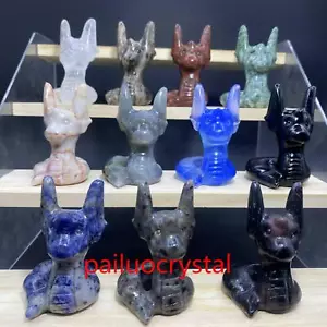 Venta al por mayor Estatuillas talladas calavera de dragón natural mixta calavera cristal cuarzo 2,2" - Imagen 1 de 24