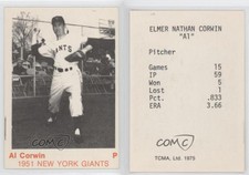 1975 TCMA 1951 New York Giants Al Corwin