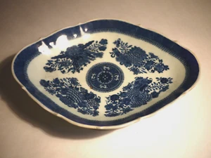 Antique Chinese Export 19c (Qing Dynasty) Blue Fitzhugh Porcelain Serving Dish - Picture 1 of 6