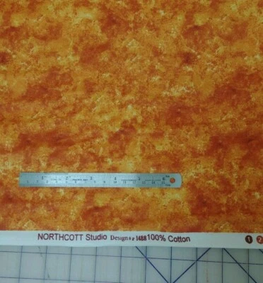 Tela de algodón naranja mármol esponja texturas Northcott Studios Foto 1 de 2