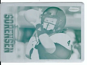 2013 SAGE Hit Brad Sorensen Printing Plate 1/1 San Diego Chargers Utah SCARCE - Picture 1 of 2