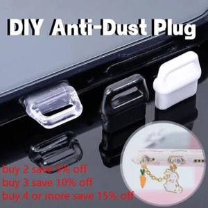 DIY Anti-Staub-Stecker Handy-Anhänger Schutzkappe Neu Stopper Stecker - Zdjęcie 1 z 24