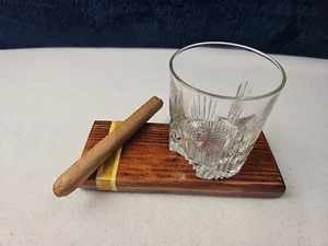 VINTAGE (4) Set Of Four Large Custom Wooden Rectangular Coasters EUC - Picture 1 of 11