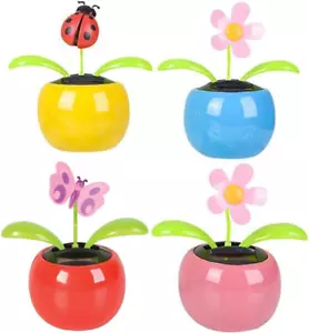 Solar Toys for Kids, Set of 4, Solar Powered Dancing Flower Toys with Adhesive S - Picture 1 of 6