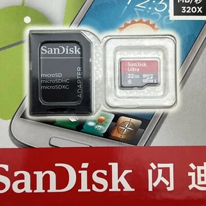 SanDisk Ultra 32GB microSDHC Memory Card + SD Adapter UHS-I Class 10 - Picture 1 of 7