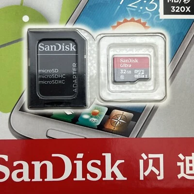 SanDisk Ultra 32GB microSDHC Memory Card + SD Adapter UHS-I Class 10 - Image 1 of 4