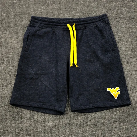 West Virginia Mountaineers Shorts Men Medium Blue Sweat Pant Fleece Gym Adult Cover