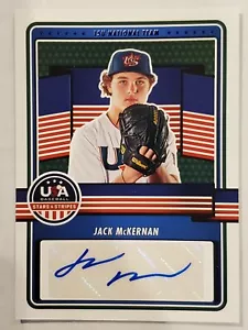 JACK MCKERNAN 2023 Panini Stars & Stripes 15U NATIONAL TEAM BLUE FOIL AUTO - Picture 1 of 1
