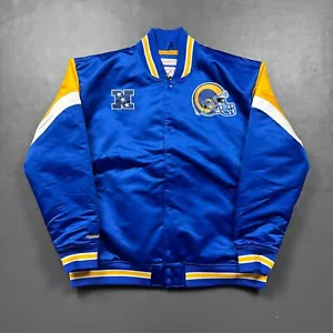 100% Authentic Mitchell Ness Los Angeles Rams Satin Jacket Size 3XL 56 - Picture 1 of 5