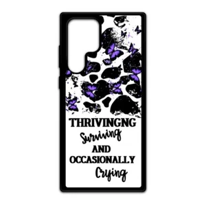 Cute Purple Butterfly Quote Phone Case Girls Women Shockproof Durable Protective - Picture 1 of 10