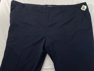 men's KS Signature pants size 66x38 big tall navy unhemmed flat pockets zipper - Picture 1 of 7
