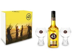 Licor 43 Geschenkbox Set / Geschenkset - Licor 43 Liqueur 0,7L (31% Vol) + 2x G - Bild 1 von 1