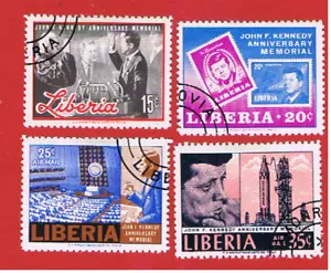 Liberia #447-448 #C173-C174 VF used Kennedy Free S/H - Picture 1 of 1