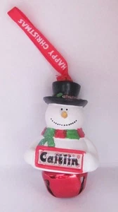 25328 CAITLIN NAME FROSTY SNOWMAN COLOUR BELL CHRISTMAS TREE DECORATION GIFT - Picture 1 of 6