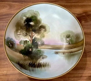 Antique Hand Painted Morimura Bros Nippon Footed Bowl M In Wreath Japan - Picture 1 of 5