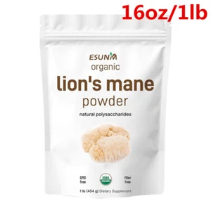 Organic Lion’s Mane Mushroom Extract Powder Non-Gmo 16oz/1lb F0O1 - Picture 1 of 8
