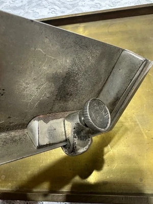 Antique brass letter press plate marked "F. WESEL M'F'G CO NY PAT. JAN 8 1895 - Image 1 of 4