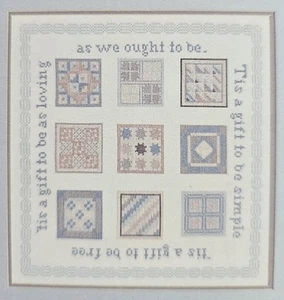 Amish Quilt Sampler Tapestry Counted Cross Stitch Pattern Needlepoint Whitman - Picture 1 of 3
