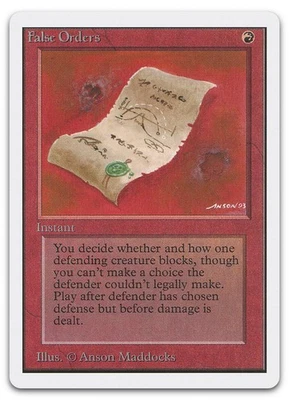 False Orders (LP) Unlimited Edition 2ED Magic MTG - Image 1 of 2