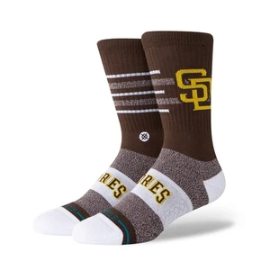 Stance "Closer SD" Padres Crew Socks (Brown) Graphic Print Sock - Picture 1 of 3