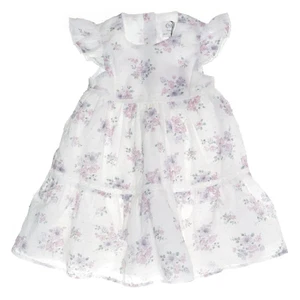 Baby C&A, Kleid, Größe: 86, Weiß/Mehrfarbig, Baumwolle, Blumen, Mädchen -BFp - Bild 1 von 5