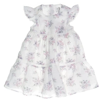 Baby C&A, Kleid, Größe: 86, Weiß/Mehrfarbig, Baumwolle, Blumen, Mädchen -BFp - Bild 1 von 4