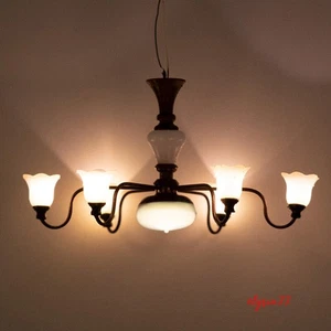 LED Chandelier HO/OO 1:12 Scale Lights Model Miniatures Living Room Decorative - Picture 1 of 10