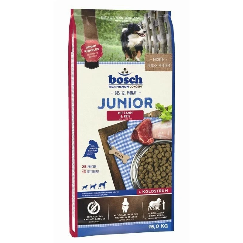 15 kg BOSCH Junior Lamm & Reis Hundefutter Welpen - Bild 1 von 1