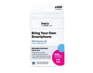 Lively SIM Card 3 Month 5GB Data Unlimited Talk Text Urgent Response No Contract - Picture 1 of 7