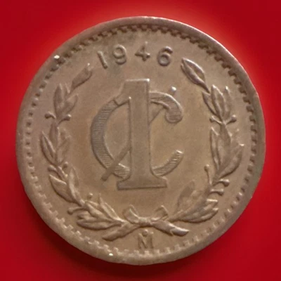 Moneda de 1 centavo de águila mexicana de México 1946 Segunda Guerra Mundial envío rápido 143 Foto 1 de 4