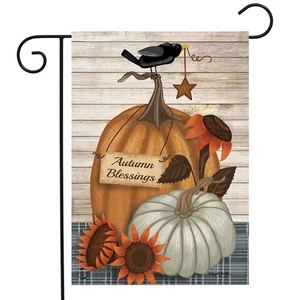 Briarwood Lane Rustic Autumn Blessings Garden Flag - Picture 1 of 4