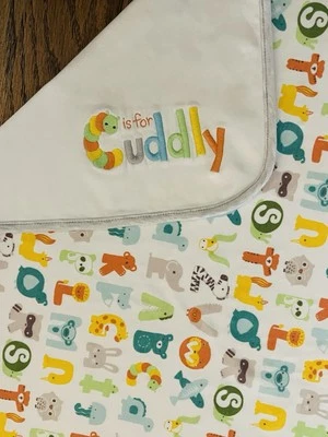 Manta bebé Gymboree oruga C es para animales del alfabeto tierno búho receptor Foto 1 de 4