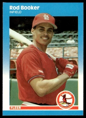 1987 Fleer Update Glossy Rod Booker St. Louis Cardinals #U-7 - Image 1 of 2
