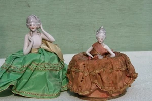 lot de 2 demi figurine en porcelaine - Foto 1 di 5