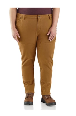 Carhartt Rugged Flex Relaxed Fit Brown Twill Work Pants Women's 22W Reg NWT - Image 1 of 4