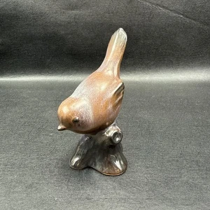 Vintage Howard Pierce Bird on Stump MCM Art Pottery Porcelain Figurine 1991 - Picture 1 of 5