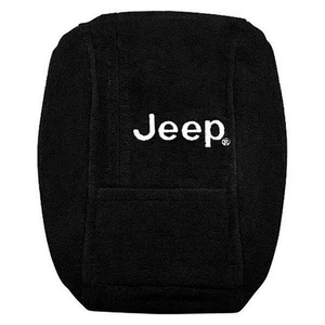 Cubierta de consola Seat Armour negra apta para Jeep Wrangler 2001-2006 - logotipo Jeep - Imagen 1 de 3