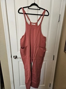 Nuovo con scatola OUFEIYA maglione donna casual pagliaccetto tuta ampia, rosa, LG (8) - Foto 1 di 7