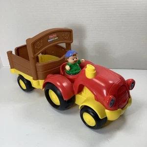 Little People Traino N Pull Trattore Farmer Suoni Musica 2011 Fisher Price - Funzionante! - Foto 1 di 7