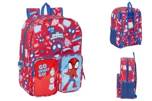 Spider-Man Mochila Niños Mochila Casual Azul Rojo 26x34x11 Para Escuela Y Spo - Imagen 1 de 4