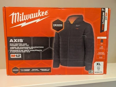 Milwaukee M102B-21XL Axis M12 Kit de chaqueta con capucha eje térmico | XL Foto 1 de 2