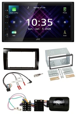 JVC DAB 2DIN Lenkrad Bluetooth USB Autoradio für Fiat Bravo 2007-2014 - Bild 1 von 4