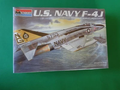 MONOGRAM 5440, 1/72 US NAVY F-4J, New Old Stock, Factory Sealed - Image 1 of 2