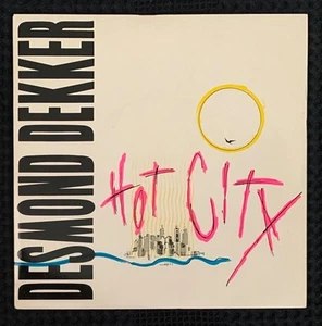 DESMOND DEKKER Hot City / Moving On 1983 UK P/S Stiff Records BUY186 NEAR MINT - Picture 1 of 4